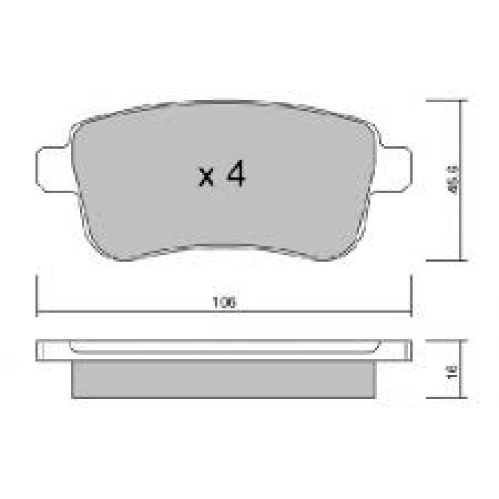 MGA-55566-ARKA FREN BALATASI(RENAULT :MEGANE III- SCENIC III-GRANDE SCENIN III 08-/FLUENCE 13>14)"ELEKTRONİK PARK SİSTEMLİ ARAÇLAR İÇİN"(44 06 037 34R)