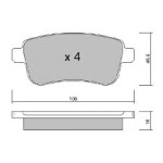 MGA-55566-ARKA FREN BALATASI(RENAULT :MEGANE III- SCENIC III-GRANDE SCENIN III 08-/FLUENCE 13>14)"ELEKTRONİK PARK SİSTEMLİ ARAÇLAR İÇİN"(44 06 037 34R)