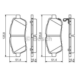 BOS-0986494574-ON FREN DISK BALATA (FORD:FİESTA 2008-) (8V51-2K021-AB)